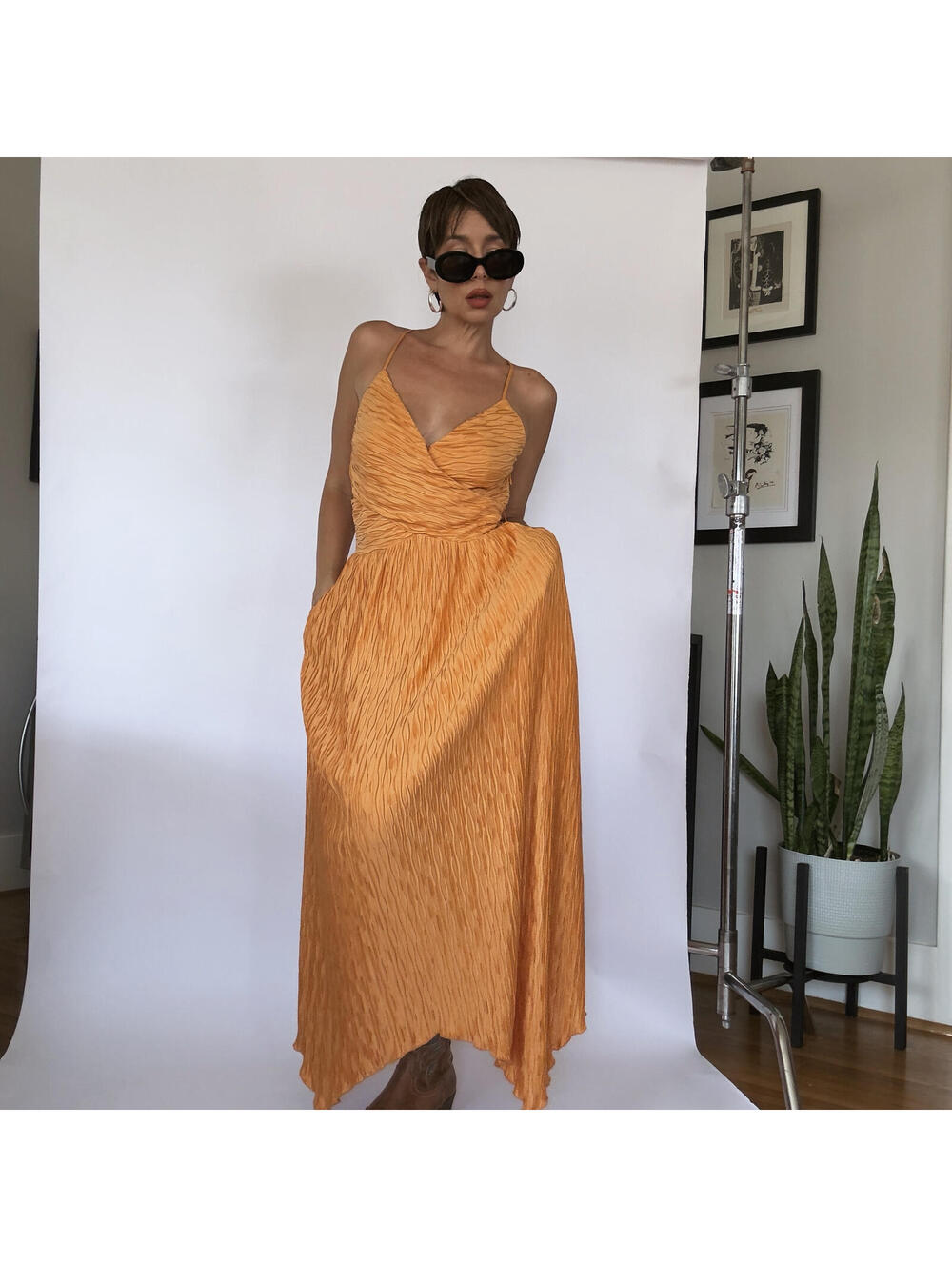 Pleated Maxi Dress